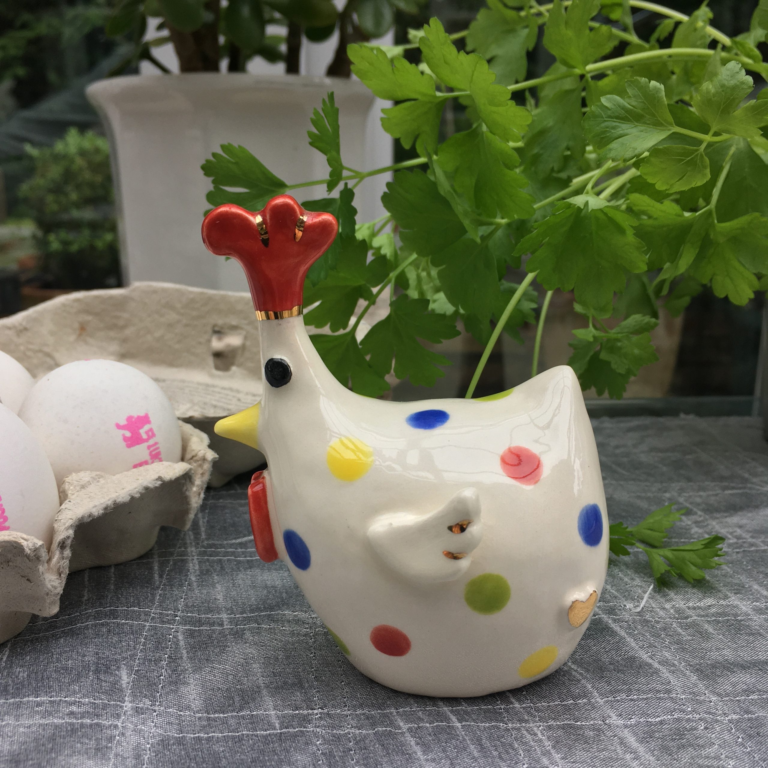 Chubby Critter Ceramic Mini Chicken